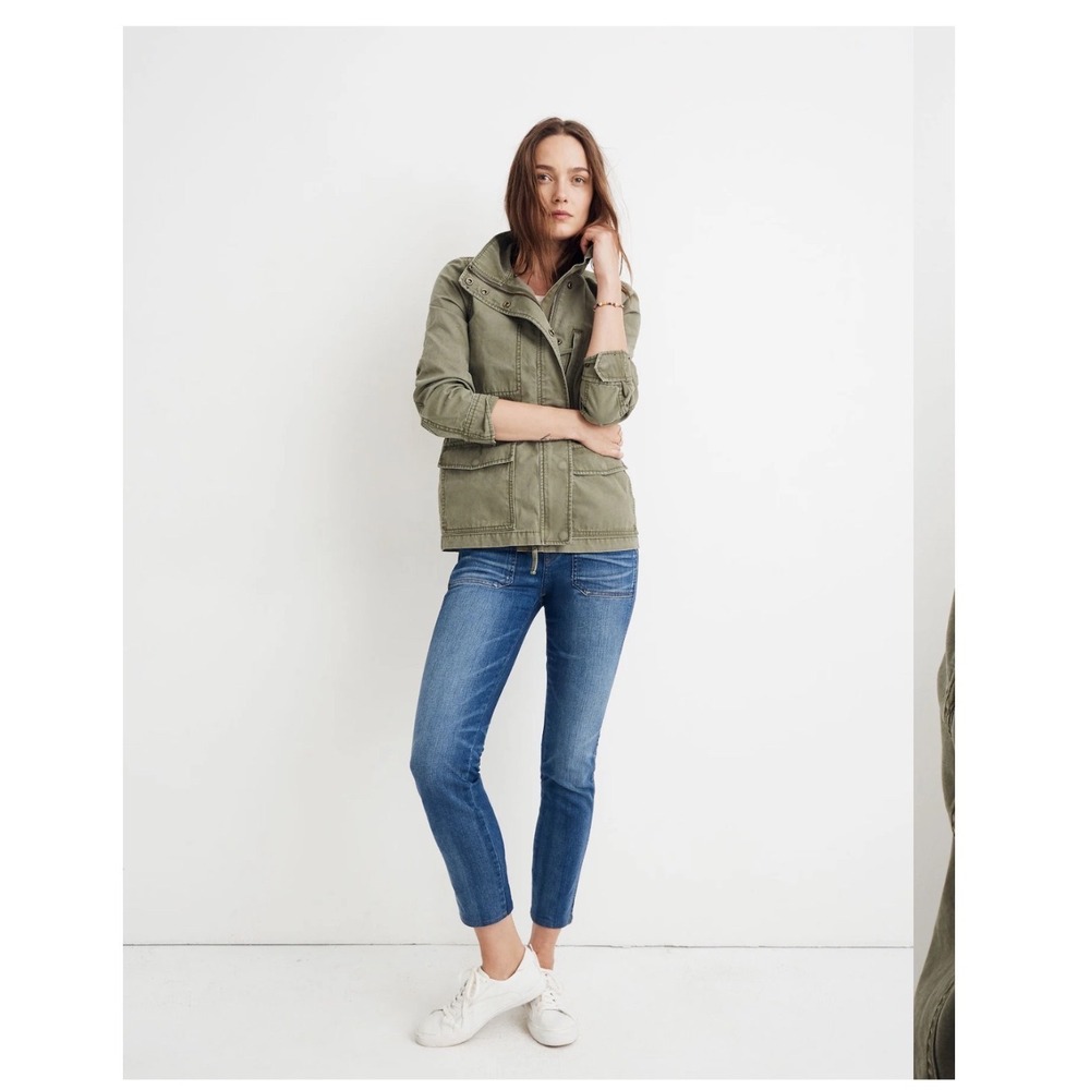 Madewell Passage Olive Utility Cargo Jacket S Gorpcore Military Grunge Workwear